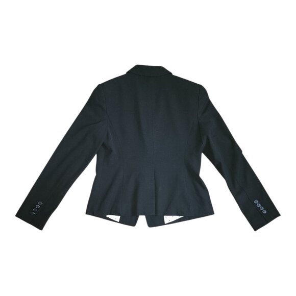 Ann Taylor Blazer Jacket Womens Size 2P 2 Petite Black Business Career Suit - Picture 2 of 7